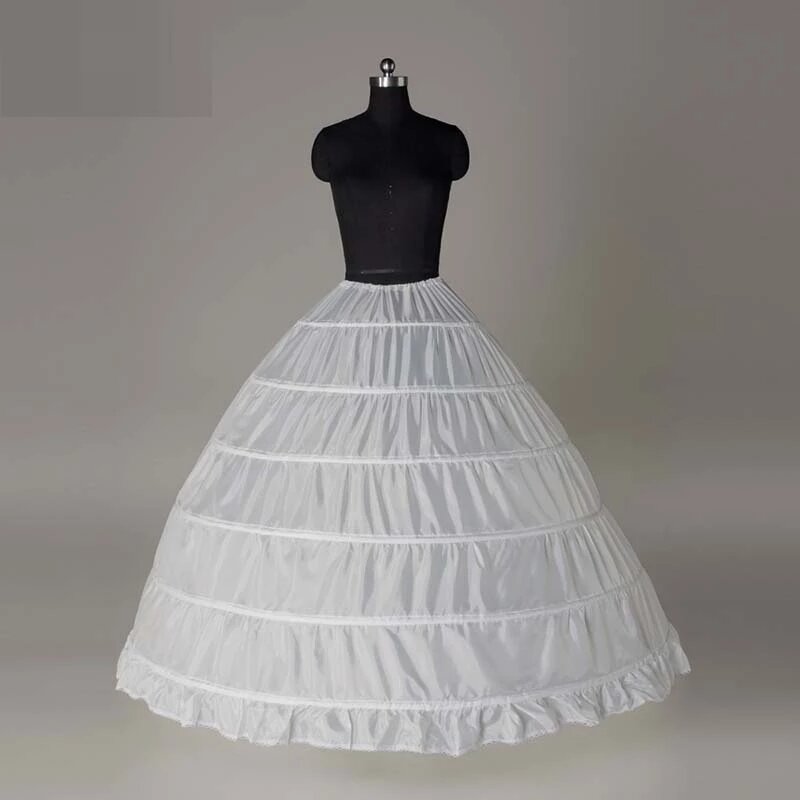 Moda wiosenna 6 obręczy ślubna suknia ślubna spódnica tiulowa
