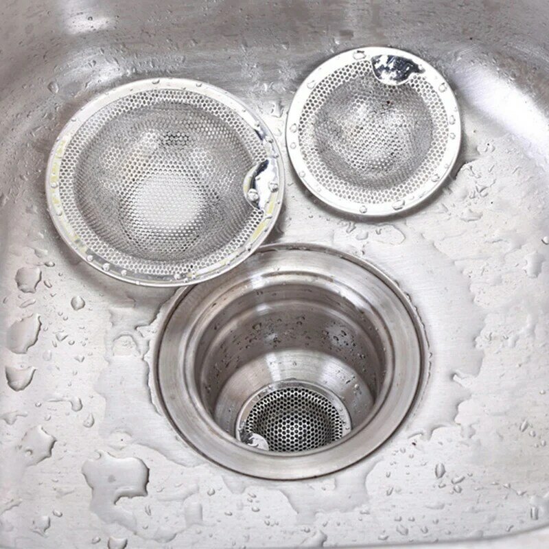 3 größe Neue Küche Edelstahl Waschbecken Sieb Ablauf Loch Filter Mesh Falle Badewanne Dusche Abfall Stopper Entwässerung für Küche