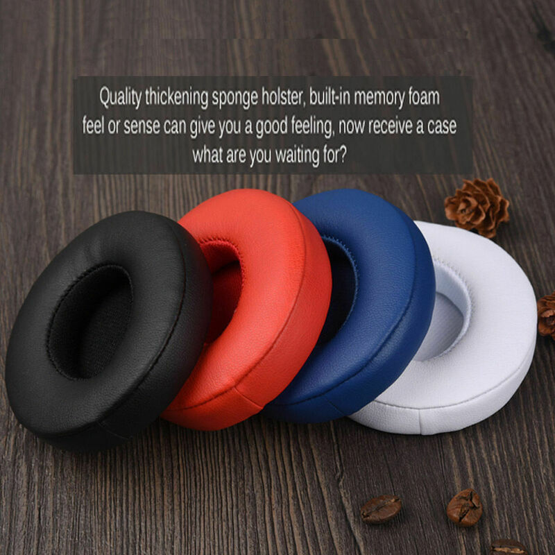 Earbuds Earpads Replacement For Beats Solo 2 Solo 3 Ear Pads Pillow Cushion Wireless/Wired PU Leather Headphone Accessories