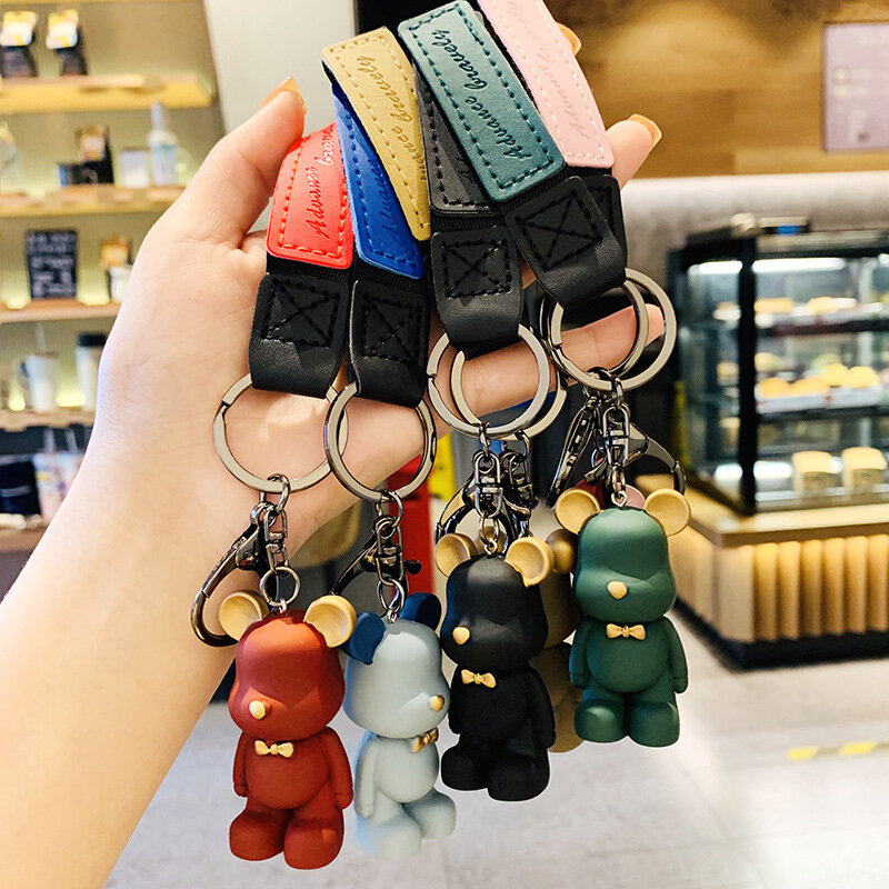 1 PC Chain Keychain Launch Key Chain Bijoux Keychains for Motorcycles and Cars Black Key Tag Key Fobs Lanyard for Keys