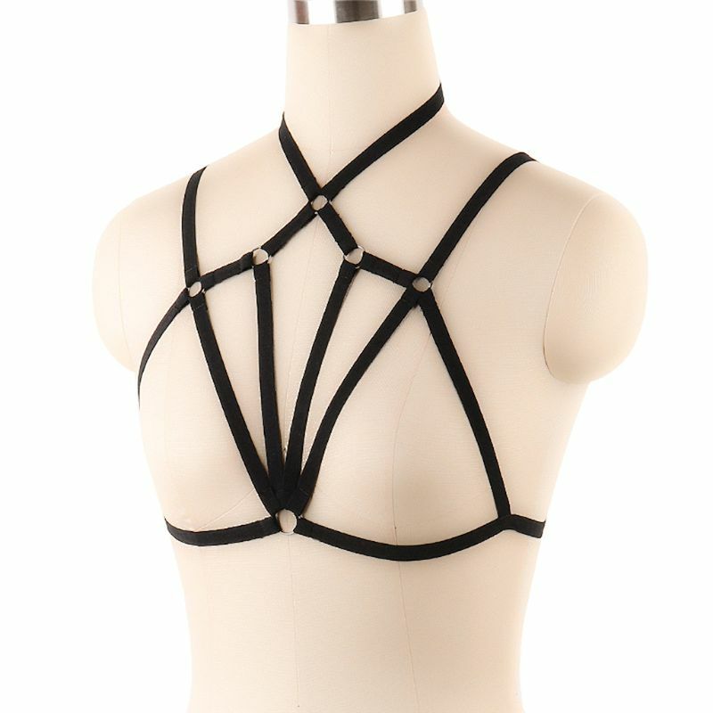 WomenSexy Bandage Lingerie Hollow Strappy Bra Corset Push Up Top