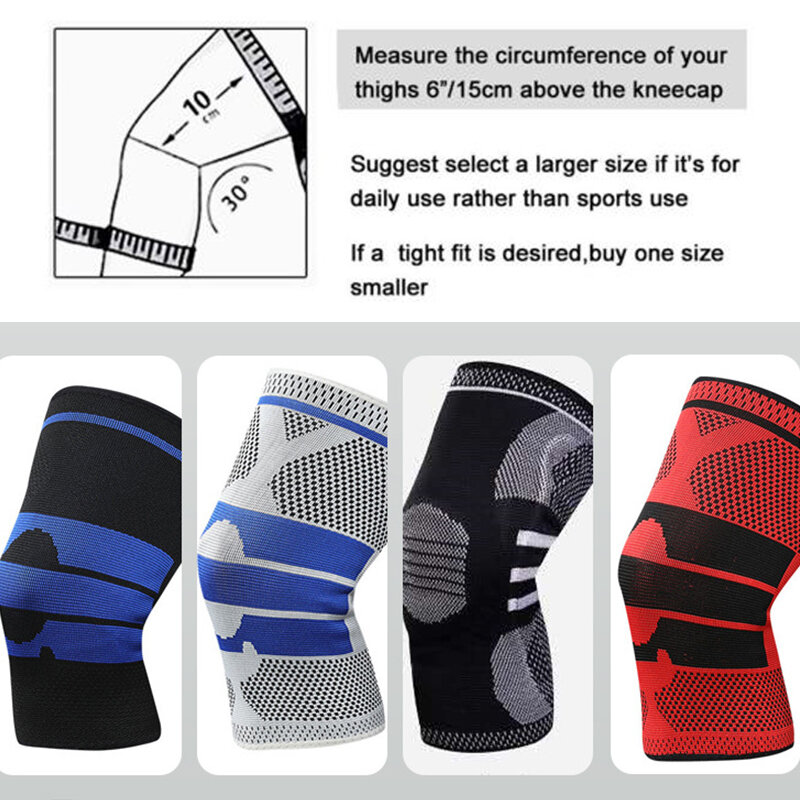 1 peça silicone joelheiras cinta joelheiras para artrite joelheiras para juntas apoio menisco compressão proteção esporte