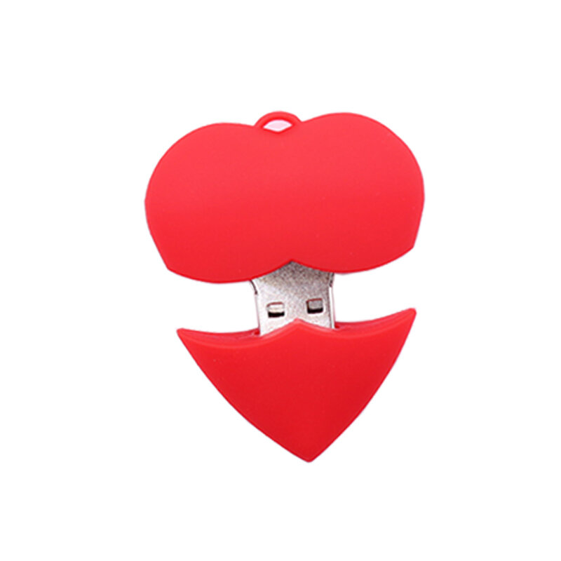 Cartoon cute heart pen drive 4GB 8GB 16GB 32GB 64GB lovely memory stick pendrive regalo creativo usb flash drive u disk