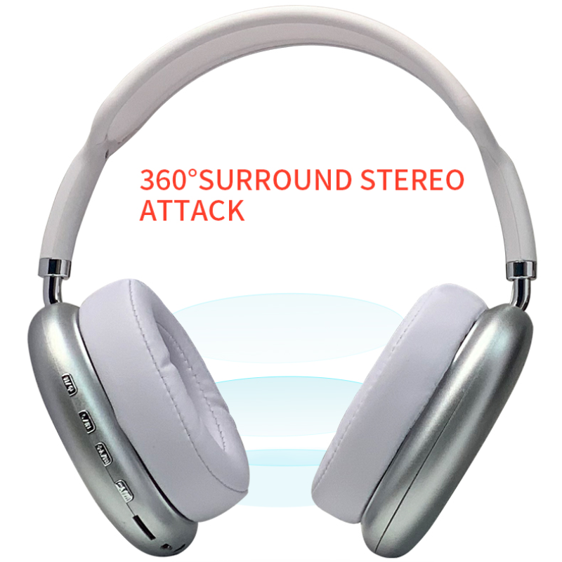 Bezprzewodowy zestaw słuchawkowy Bluetooth P9 z mikrofonem bezprzewodowe słuchawki z redukcją szumów 5.0 Stereo dla iOS Android 3.5mm AUX/FM/Card