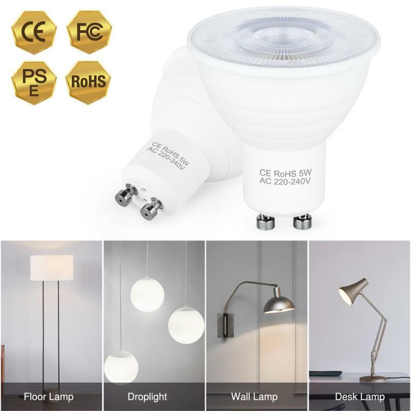 Lámpara LED con revestimiento de plástico, luz blanca cálida, ahorro de energía, bombillas ngle de haz de 2835 °, GU10 MR16 5/7W, 180 LED