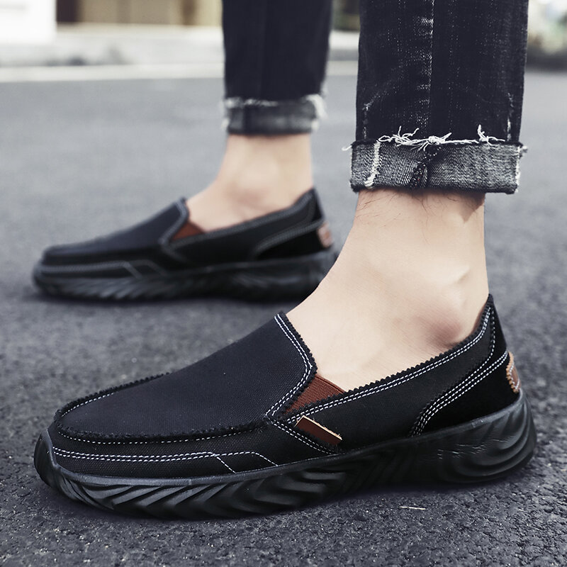 2021 verão novos sapatos de lona do barco dos homens ao ar livre deslizamento conversível em loafer moda casual plana antiderrapante sapatos de plataforma tamanho grande 48