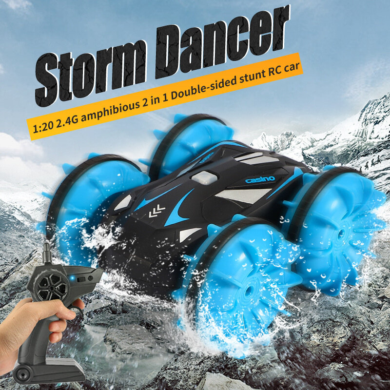 Fernbedienung Stunt-Auto RC Tank Off-road Fahrzeug Amphibien Doppel Seite Wasserdichte 360 Drehen Fahren Kinder Spielzeug Für jungen Geschenke