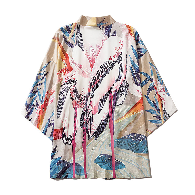 Kimono japonés para hombres y mujeres, cárdigan de Cosplay de samurái, bata suelta, abrigo Yukata Haori