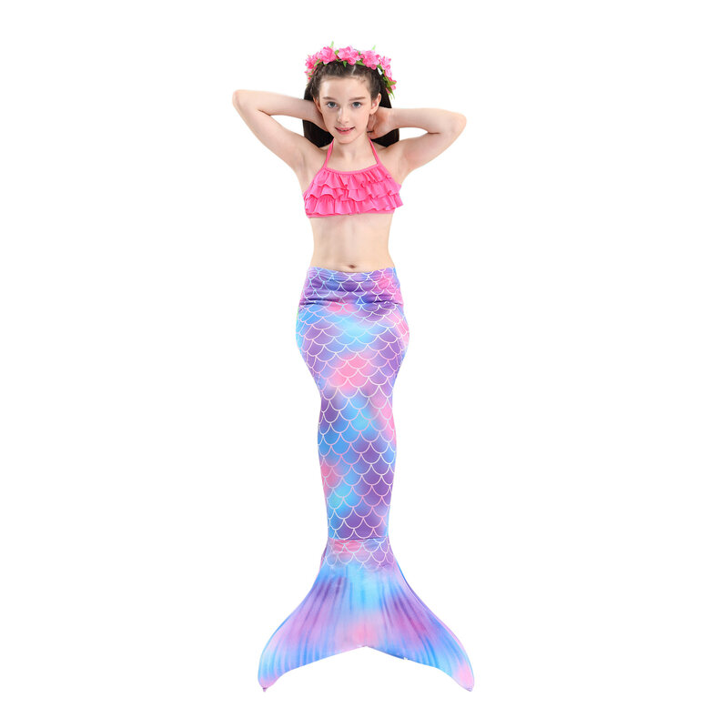 Dresses Mermaid Tail with Monofin Flipper Mermaid Costume Cosplay Mermaid Beach Bikini Swimsuit Girls Dress Anime Halloween