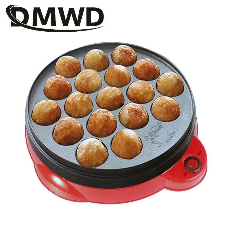 DMWD — Appareil de cuisson pour Takoyaki électrique, 110/220 V, domestique, machine professionnelle, grill, poêle, pour boulettes de poulpe, Chibi Maruko
