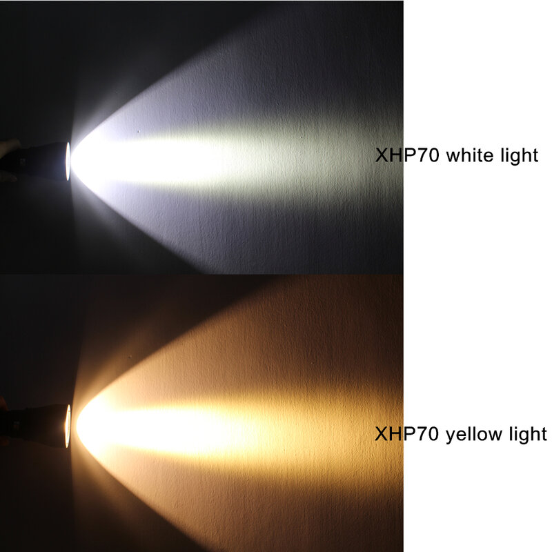Linterna de submarinismo XHP70 4200LM XHP50 2600LM, luz LED de flash bajo el agua, linterna de buceo 26650 18650