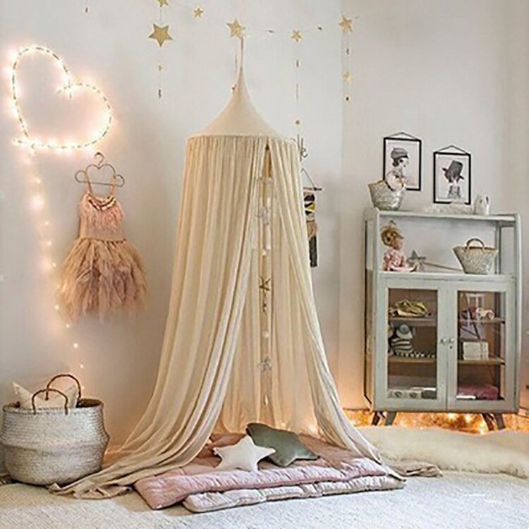 Baby Hängen Moskito Net Bettwäsche Dome Bett Baldachin Baumwolle Bettdecke Vorhang für Kinder Kinder Lesen Spielen Wohnkultur
