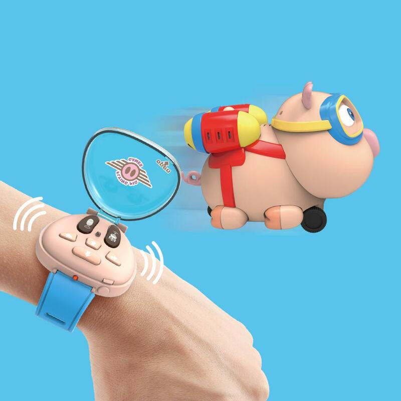 2.4g spray porco relógio de controle remoto carro brinquedo net vermelho elétrico crianças brinquedo sensor remoto sensoriamento carro presentes das crianças 2020