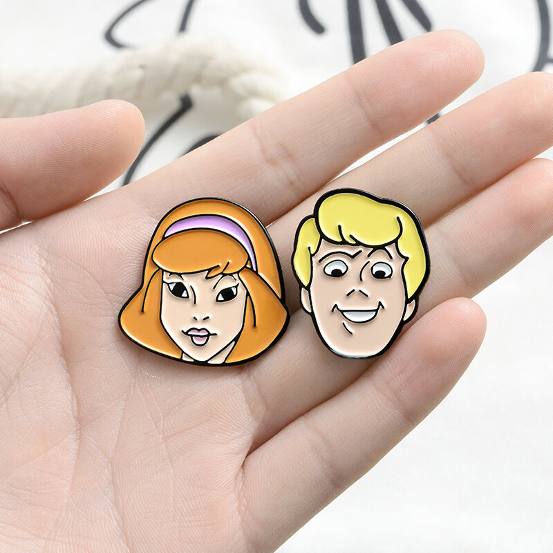 QIHE JEWELRY Film Enamel Pins Roles Dog Cartoon Brooches Badges Fashion Pins for Women Men Fans Wholesale Pins