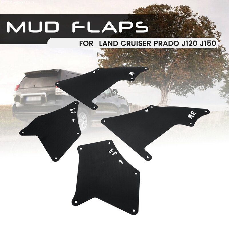 4Pcs Mud FlapsสำหรับToyota Land Cruiser Prado J120 J150 2003-2019 Splash Guardsโคลนflap Mudguards Fender