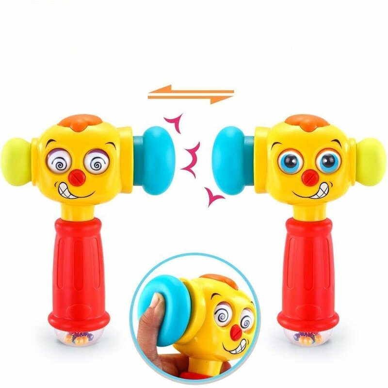 타격 및 망치 장난감 뮤지컬 퍼즐 전기 구타 도구 아이 장난감 컨버터블 눈알 재미있는 망치