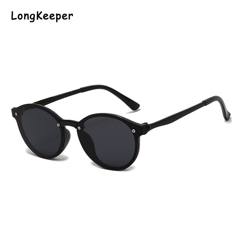 Moda vintage redondo óculos de sol feminino marca designer esportes pesca óculos de sol espelho óculos de sol uv400 preto