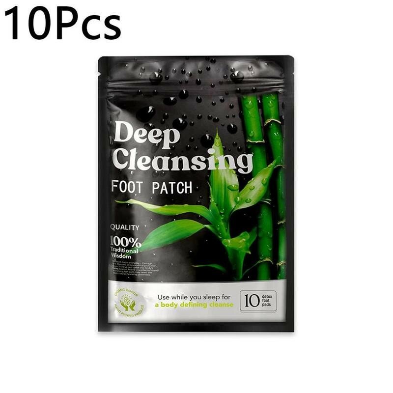 10Pcs Deep Cleansing แผ่นดีท็อกซ์แพทช์เท้าธรรมชาติล้างสารพิษในร่างกายฟุต Slimming ปรับปรุง Sleep Dropshipping