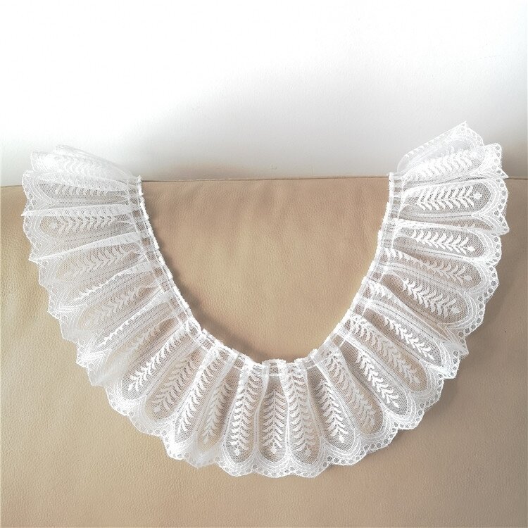9cm Wide Wheat Pattern Jacquard Tulle Lace Fabric DIY Clothes Neckline Cuff Skirt Fast Sewing Edge Sofa Home Textile Accessories