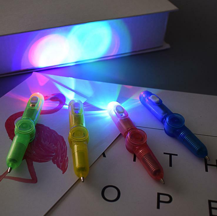 Интересная игрушка, вращающийся на палец Спиннер, Гироскопическая игрушка, ручка со светодиодом, светящаяся Гироскопическая ручка, Офисная...