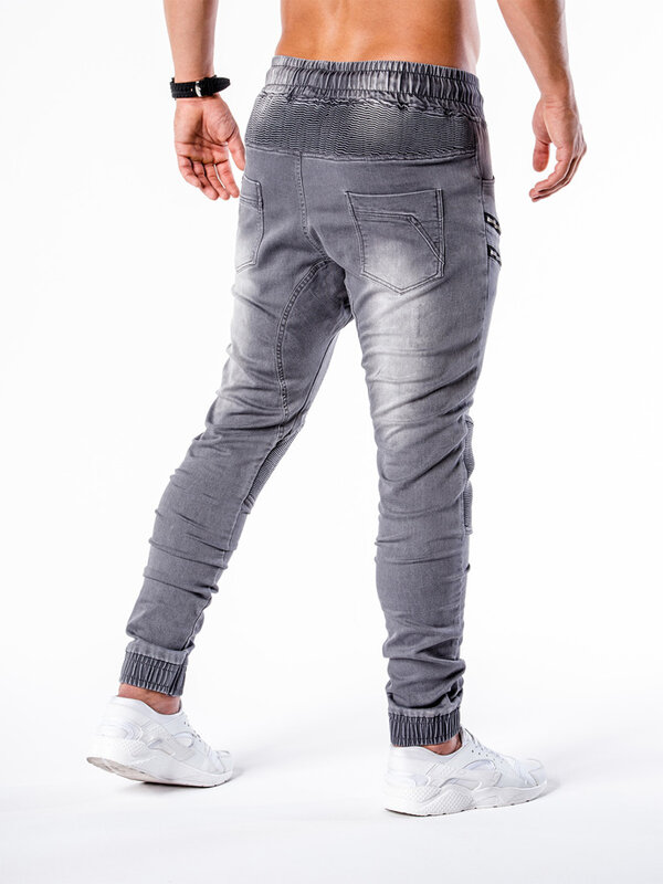 2020 nuovi pantaloni Jeans jeans da uomo casual da corsa con cerniera elegante jeans slim pantaloni hombr joggers masculino jean