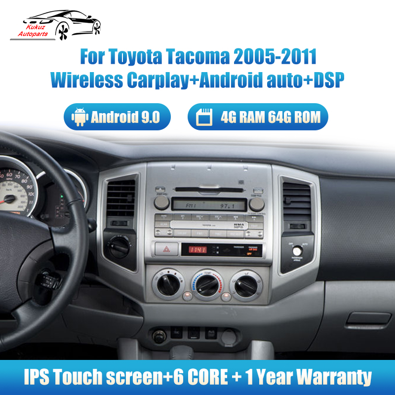 Aucar 12.1นิ้ว "" "" "" "" "" "" "" "" "" วิดีโอ Android 9มัลติมีเดียสำหรับ Toyota Tacoma 2005-2015หน้าจอสัมผัสสเตอริโอ DSP นำทาง GPS รถวิทย...