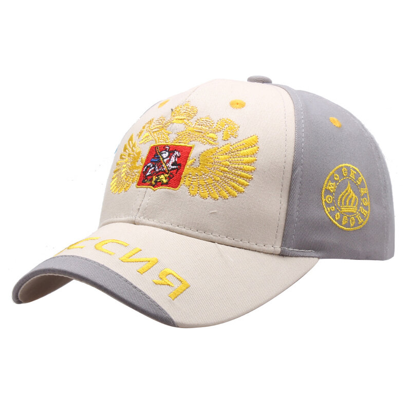 รัสเซีย Double Headed Eagle เบสบอลหมวกผู้ชายผู้หญิงแบบเย็บปักผ้าฝ้าย Snapback หมวกแฟชั่นหมวกปีกบังแดดปรับ ...
