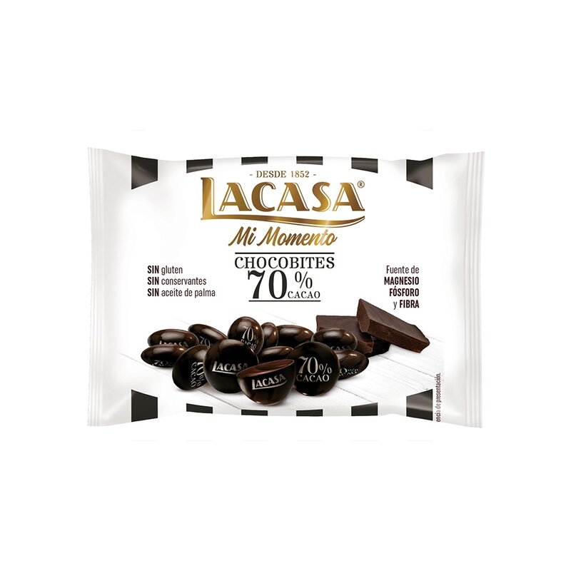 Lacasa Chocobites 70% kakao · 40g.