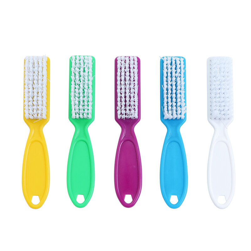 1PC 6 tipi di pulizia della spazzola per unghie rimuovere la polvere in polvere detergente in plastica per unghie in Gel UV acrilico Art Manicure accessorio per la cura
