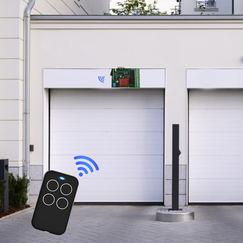 Controle remoto para portão de garagem, reparo universal, 280-868mhz, compatível com ferramenta de alarme para portão de garagem, portão automático, carrinho c