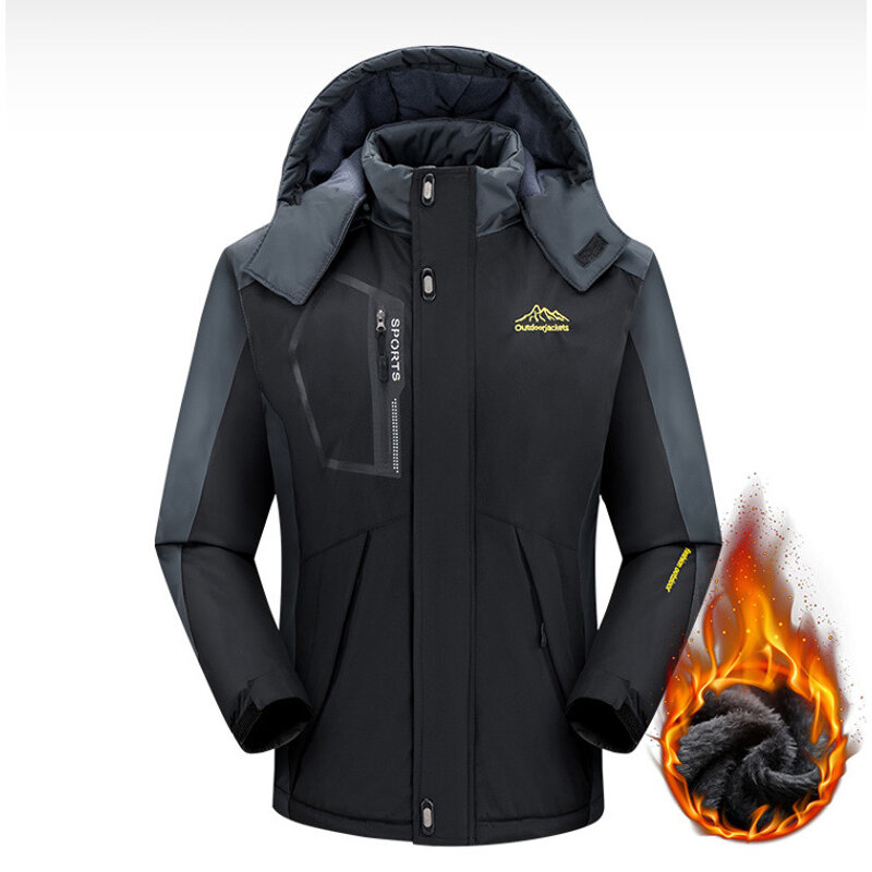 Stormsuit outdoor wiatrówka jesienno-zimowa pluszowa zagęszczona ciepła kurtka marki tide męski kombinezon wędkarski