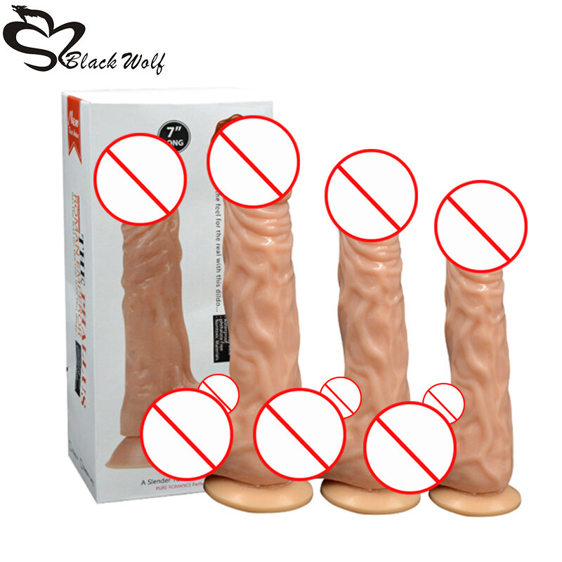 Мягкий реалистичный фаллоимитатор с присоской большой искусственный пенис для женщин секс-игрушки женский мастурбатор секс-продукт для вз...