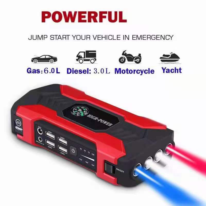 Starter Jump Mobil Starter Perangkat Baterai Power Bank 12V 98000MAh Jumpstarter Auto Buster Darurat Booster Pengisi Daya Mobil