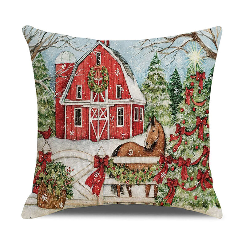 Linen Christmas Pillowcase Christmas Home Decorations Merry Christmas Decorations for Home New Year Christmas Decor 2023
