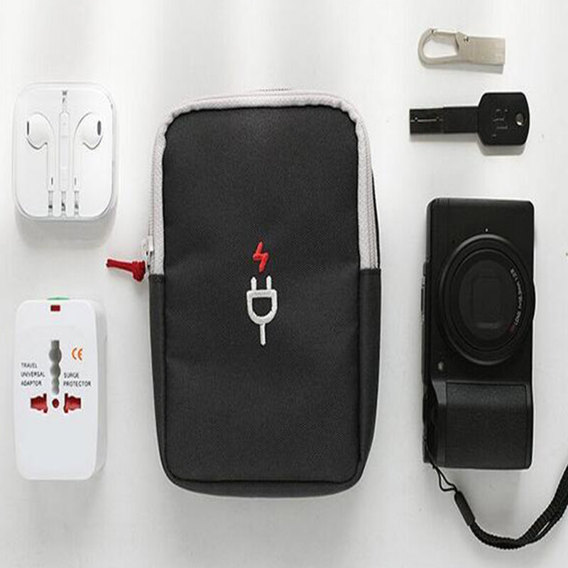 Portable Power Bank Bag USB Gadgets Cables Wires Organizer hard disk Protection Storage Bag Multi-function Travel Pouch
