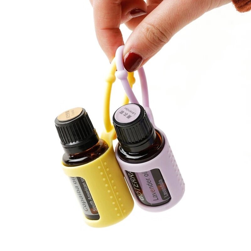20Pcs/set Silicone Doterra Essential Oil Case for 5/10/15ml Bottle Protector Case Protect Cover Protective Case Organizer Holder