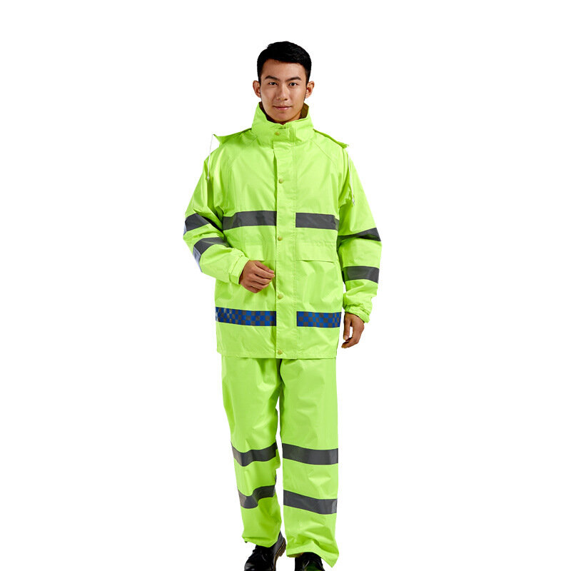 DL60YY-chubasquero con cremallera para adultos, chaqueta gruesa para ciclismo, pantalones, Gabardinas De viaje, color amarillo