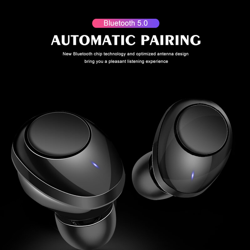 Auriculares T20 TWS con Bluetooth 5,0, auriculares inalámbricos con cargador, Auriculares deportivos estéreo 8D impermeables con micrófono