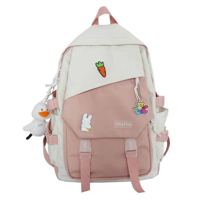 Kasetonowe torby szkolne dla nastoletnich dziewcząt ładny plecak kobiet Student tornister Nylon Bookbag 2021 nowy plecak szkolny