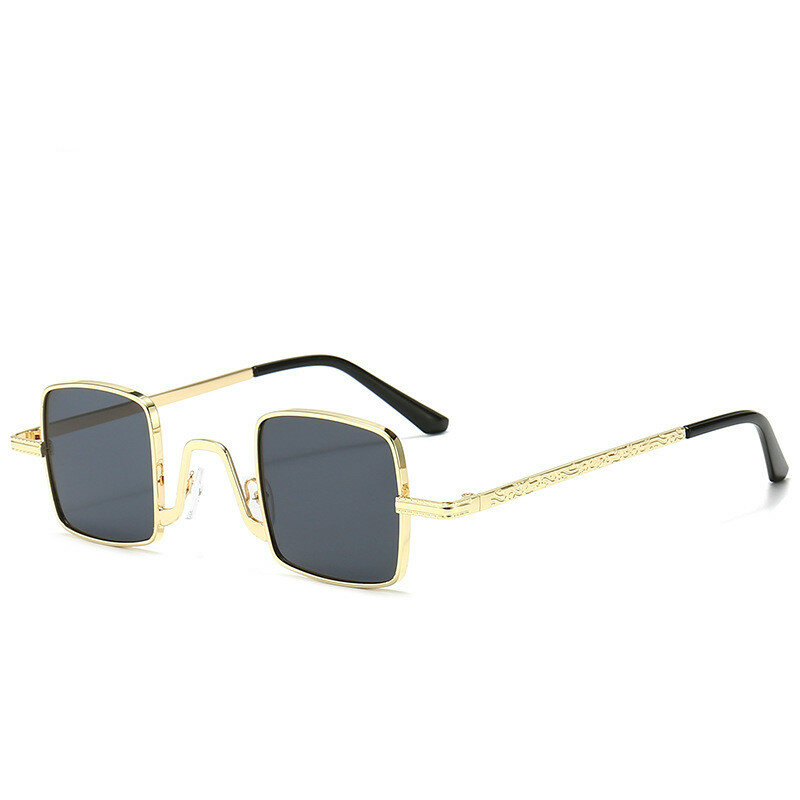 Vintage quadrado metal óculos de sol moda masculina designer óculos de sol clássico retro óculos uv400 tons para mulher