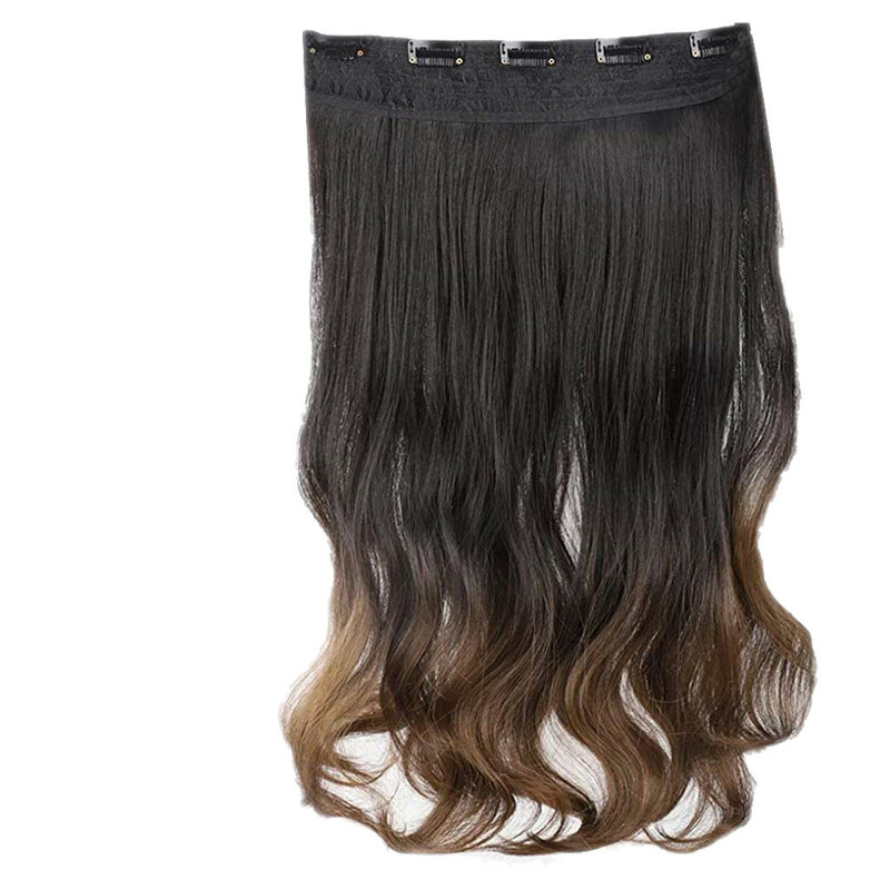 20inchens Gradient Color Sexy Women Girl Long Wig Wavy Curly Synthetic Fashion Wig Hot Microvolume For European and American wig