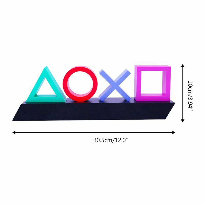 Playstation Sign sterowanie głosem gra ikona światło akrylowa atmosfera neonowa lampa na barek Club KTV dekoracyjny Ornament