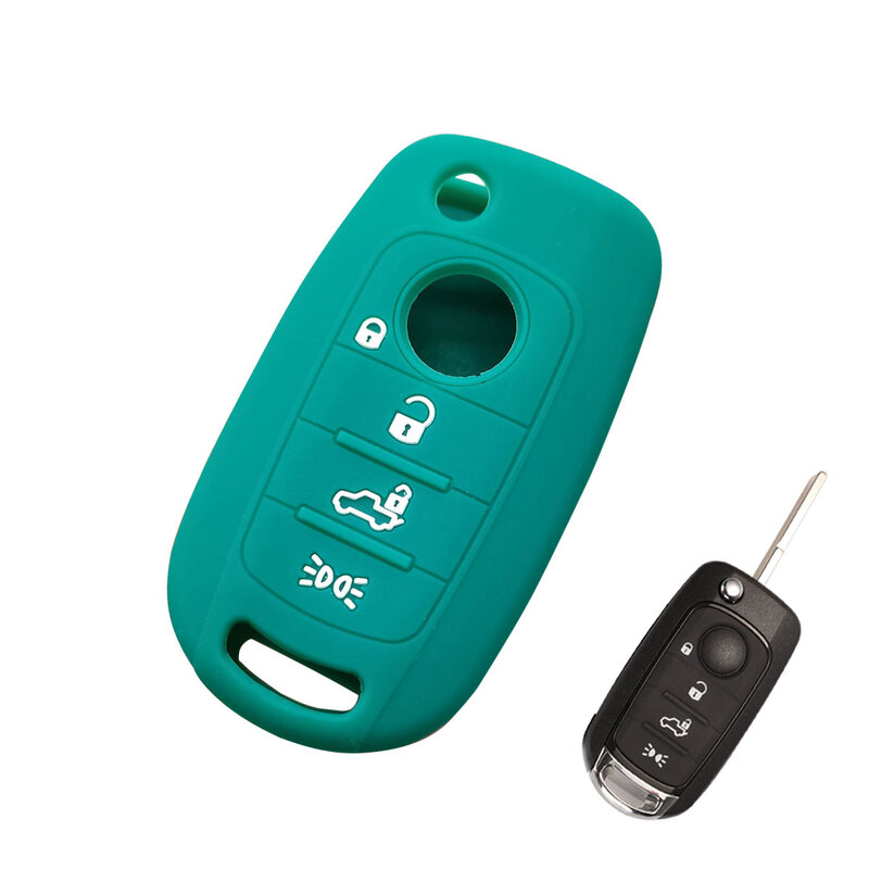 Funda de goma de silicona para llave de coche, protector de 4 botones para FIAT Toro 500X nuovo grazie, accesorios remotos