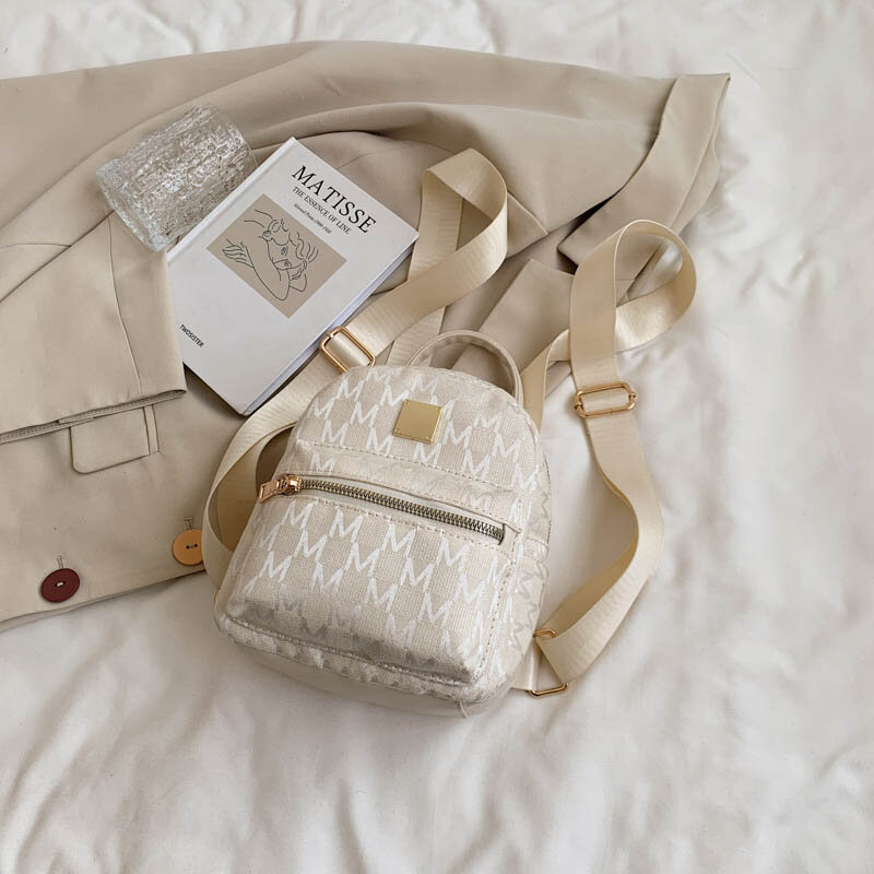 Роскошный Дамский рюкзак из искусственной кожи в стиле ретро с буквами, дизайнерский маленький дорожный рюкзак, Маленький милый рюкзак, нов...
