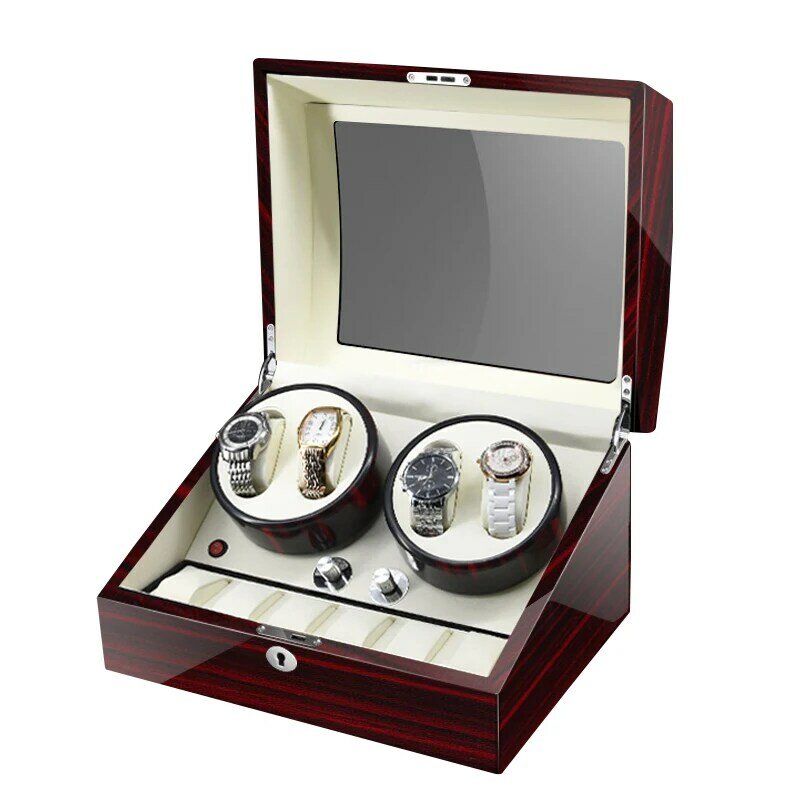 Remontoir de montre pour montres automatiques, nouvelle Version 4 + 6, boîte d'accessoires en bois, collection de rangement de montres