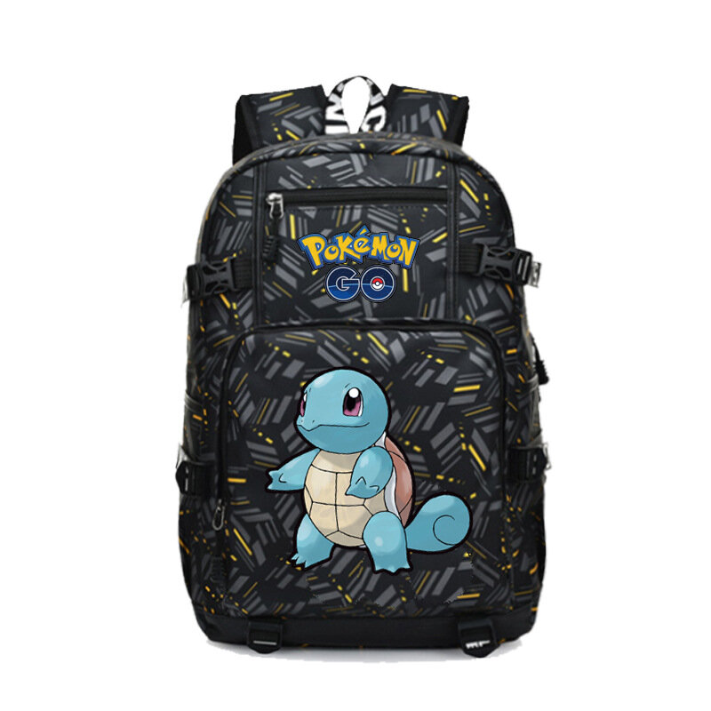 Original Pokemon Elves Men Backpack Pikachu Gengar Charmander High Capacity Oxford Waterproof Cartoon Harajuku New Travel Bag