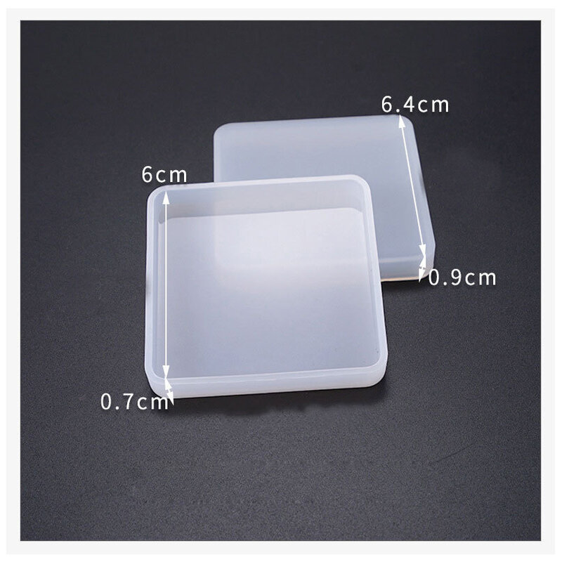Round Coaster Mold Home Silicone Epoxy Resin Casting Clay Mould DIY Jewelry Pendant Making Tool Translucent Circle Coaster Pan