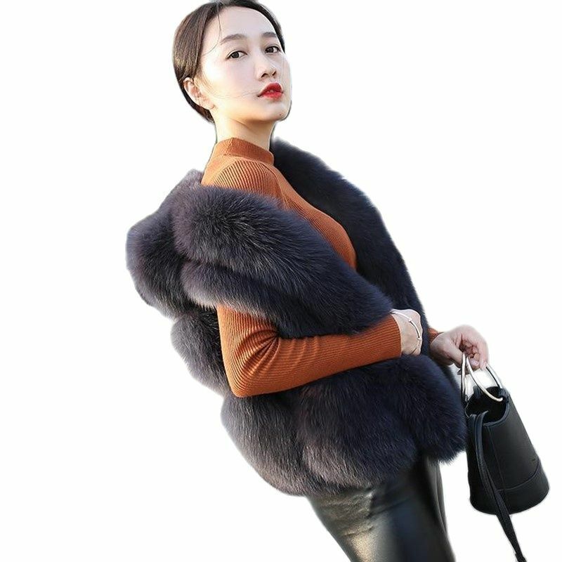 Winter Coat Jacket Woman Fashion Faux Fur 2020 Autumn New Imitation Fox Fur Vest Sleeveless Waistcoat Thick Warm Plush Jacket