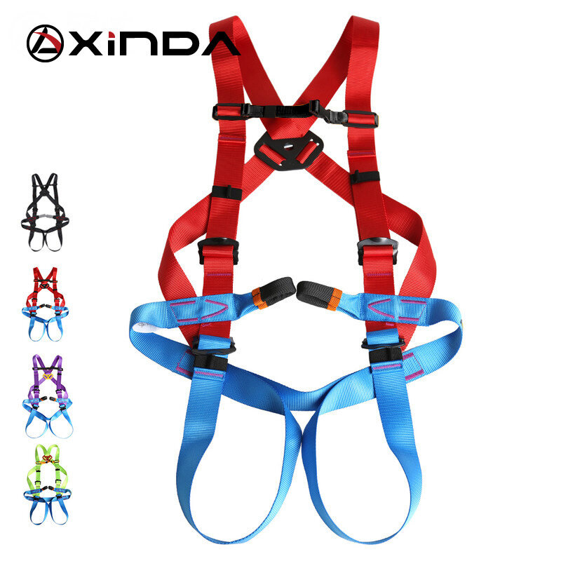 XINDA imbracatura professionale per arrampicata all'aperto cintura di sicurezza per tutto il corpo ad alta quota per attrezzatura da Kit di sopravvivenza per alpinismo