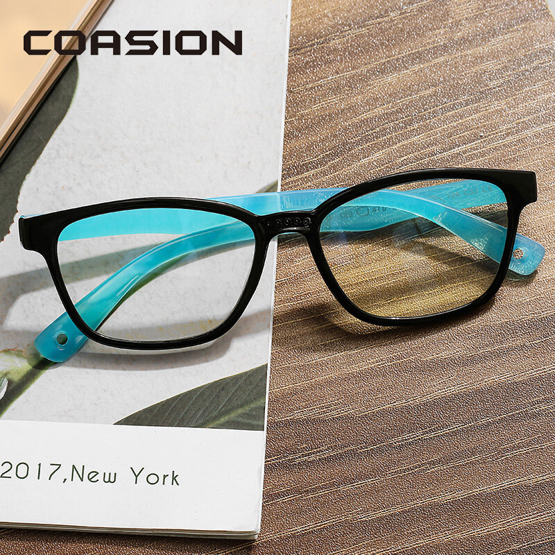 Coasion tpee flexível anti luz azul óculos de bloqueio para crianças computador jogos de vídeo óculos para meninos meninas idade 3-12 ca1609
